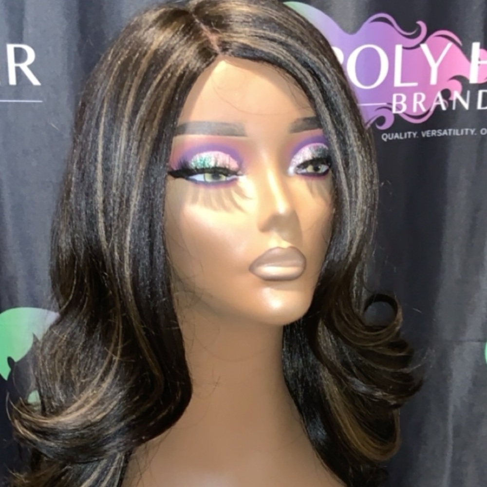 Elegant Black and Brown Women's Wig
